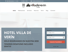 Tablet Screenshot of hotelvilladeverin.com
